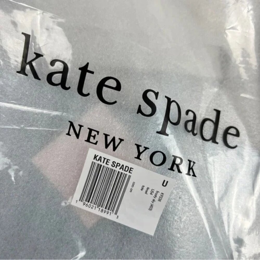 Kate Spade NWT Tinsel Tote Frosty Sky Light Blue Glitter Sparkle Bag Gift Purse - Picture 8 of 10
